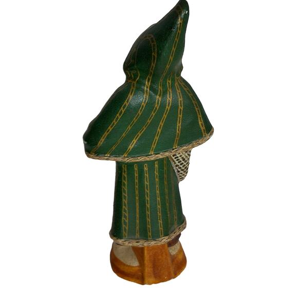 Vintage 1990 Vaillancourt Santa Claus Father Christmas Folk Art 9" READ - Picture 2 of 11